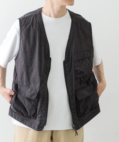 ITEMS URBANRESEARCH(アイテムズ アーバンリサーチ)の「『セットアップ対応』Nylon Paisley Vest(その他アウター・メンズ・カーキ/ブラック/ブラウン・MEDIUM/LARGE)」の1枚目の写真