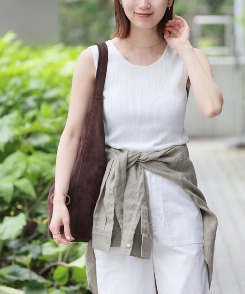 JOURNAL STANDARD relume(ジャーナルスタンダード レリューム)の「【FUNCTION】ランダムリブ2WAYタンクトップ(タンクトップ・レディース・ブラック/ブラウン/ホワイト・FREE)」の20枚目の写真