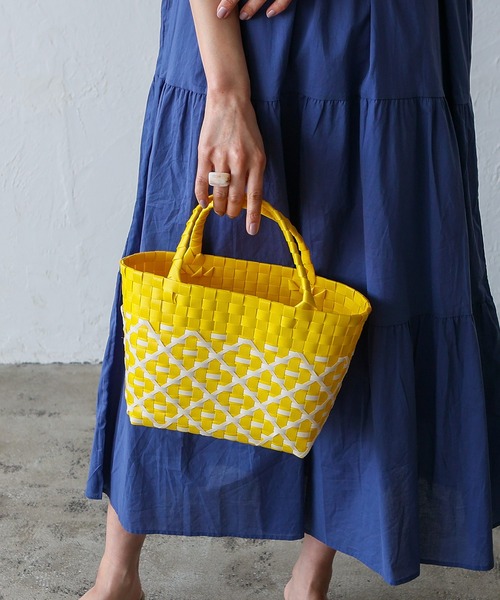 セール】レトロメルカドトートバッグ かごバッグ プラかごバッグ