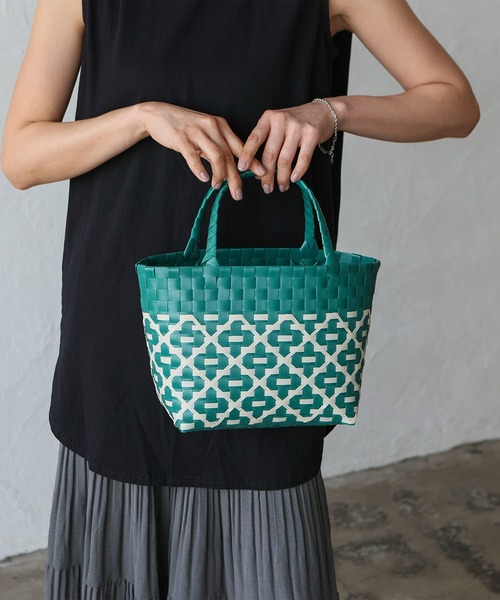 VitaFelice（ヴィータフェリーチェ）の「レトロメルカドトートバッグ かごバッグ プラかごバッグ カゴバッグ トートバッグ（かごバッグ・レディース・イエロー/グリーン/レッド/ブラック・FREE）」の3枚目の写真