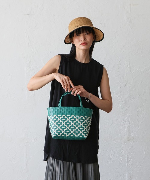 VitaFelice（ヴィータフェリーチェ）の「レトロメルカドトートバッグ かごバッグ プラかごバッグ カゴバッグ トートバッグ（かごバッグ・レディース・イエロー/グリーン/レッド/ブラック・FREE）」の7枚目の写真