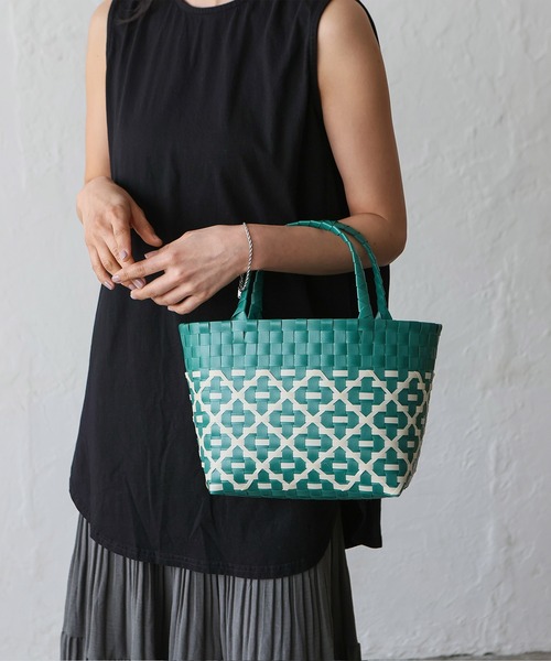 VitaFelice（ヴィータフェリーチェ）の「レトロメルカドトートバッグ かごバッグ プラかごバッグ カゴバッグ トートバッグ（かごバッグ・レディース・イエロー/グリーン/レッド/ブラック・FREE）」の8枚目の写真