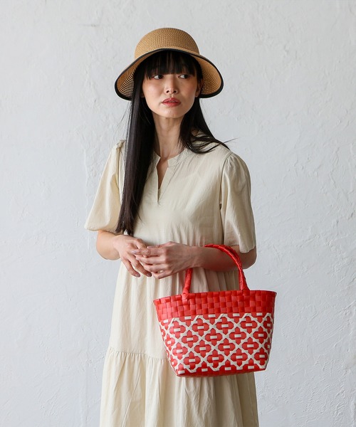 VitaFelice（ヴィータフェリーチェ）の「レトロメルカドトートバッグ かごバッグ プラかごバッグ カゴバッグ トートバッグ（かごバッグ・レディース・イエロー/グリーン/レッド/ブラック・FREE）」の11枚目の写真