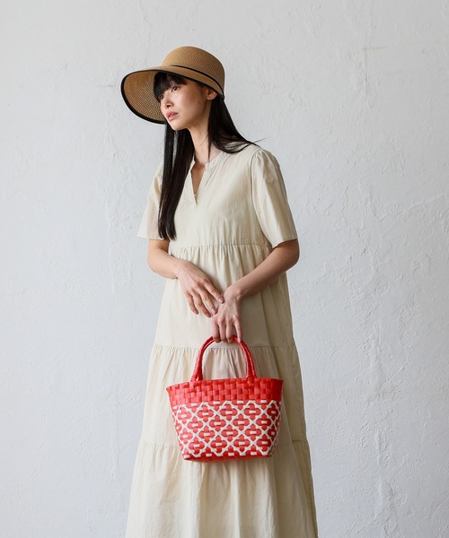 VitaFelice（ヴィータフェリーチェ）の「レトロメルカドトートバッグ かごバッグ プラかごバッグ カゴバッグ トートバッグ（かごバッグ・レディース・イエロー/グリーン/レッド/ブラック・FREE）」の12枚目の写真