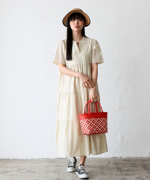 VitaFelice（ヴィータフェリーチェ）の「レトロメルカドトートバッグ かごバッグ プラかごバッグ カゴバッグ トートバッグ（かごバッグ・レディース・イエロー/グリーン/レッド/ブラック・FREE）」の13枚目の写真