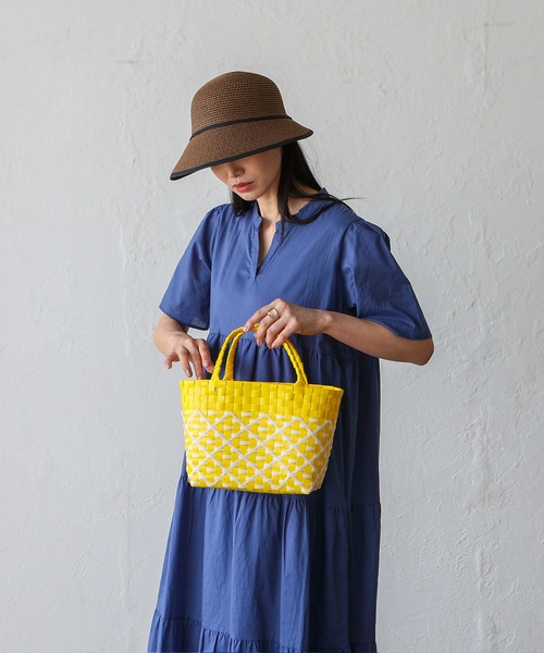 VitaFelice（ヴィータフェリーチェ）の「レトロメルカドトートバッグ かごバッグ プラかごバッグ カゴバッグ トートバッグ（かごバッグ・レディース・イエロー/グリーン/レッド/ブラック・FREE）」の16枚目の写真