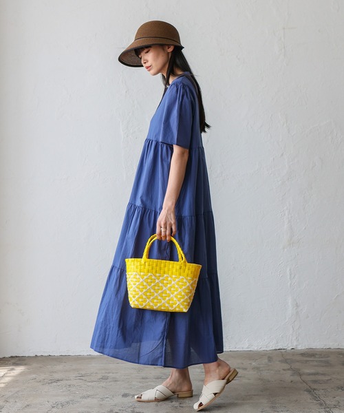 VitaFelice（ヴィータフェリーチェ）の「レトロメルカドトートバッグ かごバッグ プラかごバッグ カゴバッグ トートバッグ（かごバッグ・レディース・イエロー/グリーン/レッド/ブラック・FREE）」の18枚目の写真