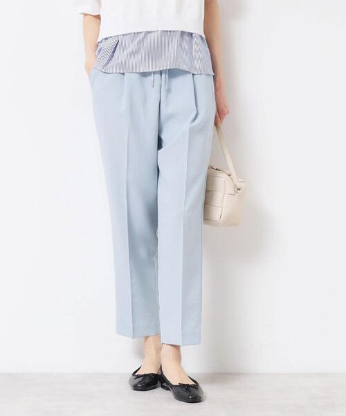 Dessin（デッサン）の「【ウエストゴム・洗える】センターライン入りテーパードパンツ（XS～L）（その他パンツ・レディース・ナチュラル/ネイビー/サックスブルー/カーキ/ライトイエロー系・00/01/02/03）」の5枚目の写真
