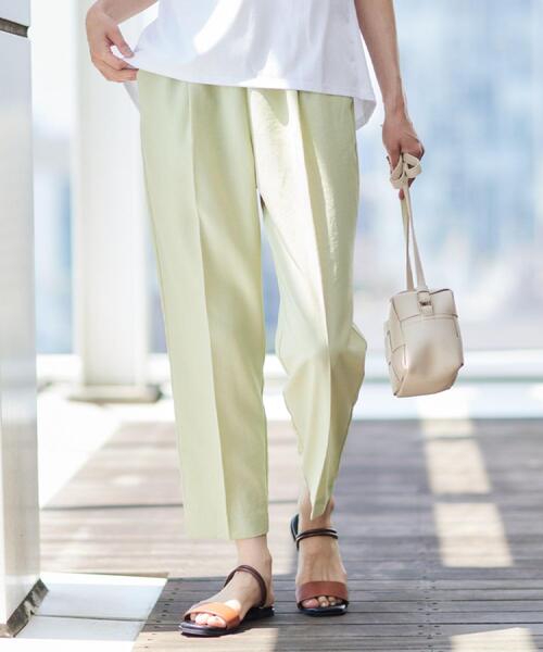 Dessin（デッサン）の「【ウエストゴム・洗える】センターライン入りテーパードパンツ（XS～L）（その他パンツ・レディース・ナチュラル/ネイビー/サックスブルー/カーキ/ライトイエロー系・00/01/02/03）」の11枚目の写真