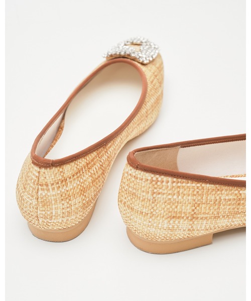 フラット パナマ ビジュー パンプス（パンプス）｜Emma Francis（エマ