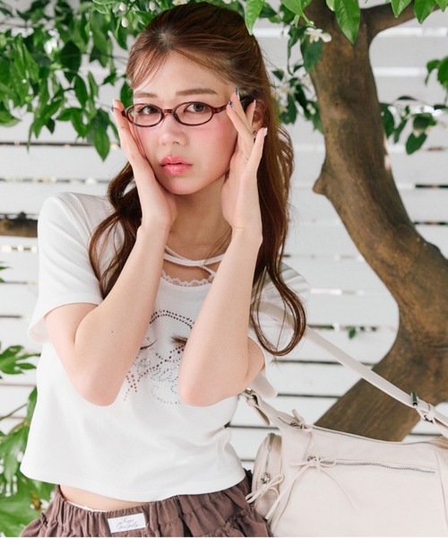 OLIVE des OLIVE（オリーブデオリーブ）の「【デイリー使いにも◎】カラフルTシャツ（Tシャツ/カットソー・レディース・オフホワイト/サックスブルー/ミント/ネイビー/レッド/ピンク・FREE）」の8枚目の写真