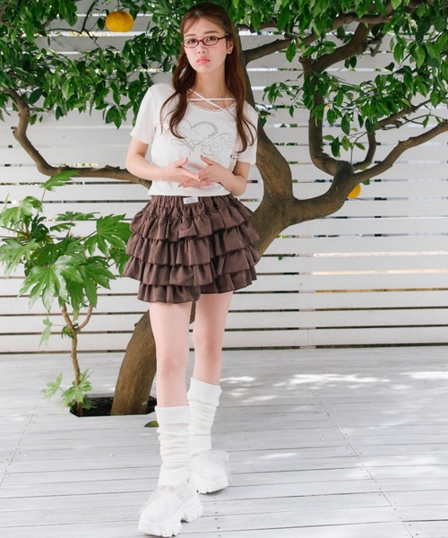 OLIVE des OLIVE（オリーブデオリーブ）の「【デイリー使いにも◎】カラフルTシャツ（Tシャツ/カットソー・レディース・オフホワイト/サックスブルー/ミント/ネイビー/レッド/ピンク・FREE）」の10枚目の写真