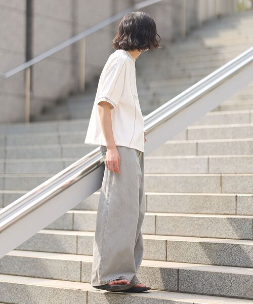 CRAFT STANDARD BOUTIQUE（クラフトスタンダードブティック）の「デニムバギーパンツ（デニムパンツ・メンズ・ブラック/ライトブルー・M/L/XL）」の6枚目の写真