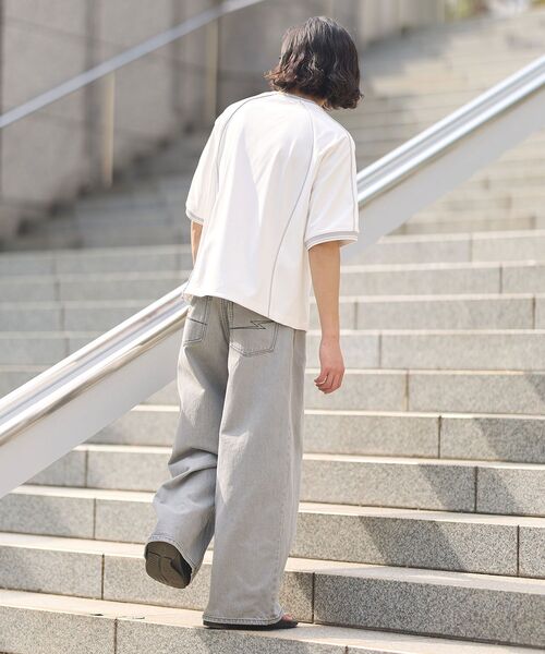 CRAFT STANDARD BOUTIQUE（クラフトスタンダードブティック）の「デニムバギーパンツ（デニムパンツ・メンズ・ブラック/ライトブルー・M/L/XL）」の7枚目の写真