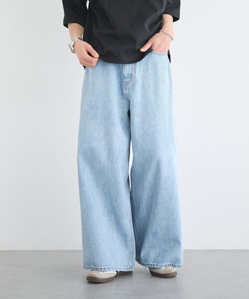 CRAFT STANDARD BOUTIQUE（クラフトスタンダードブティック）の「デニムバギーパンツ（デニムパンツ・メンズ・ブラック/ライトブルー・M/L/XL）」の12枚目の写真