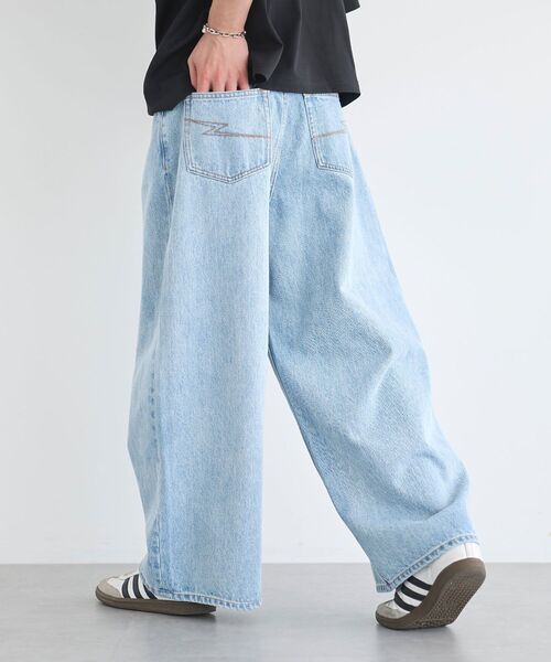 CRAFT STANDARD BOUTIQUE（クラフトスタンダードブティック）の「デニムバギーパンツ（デニムパンツ・メンズ・ブラック/ライトブルー・M/L/XL）」の14枚目の写真