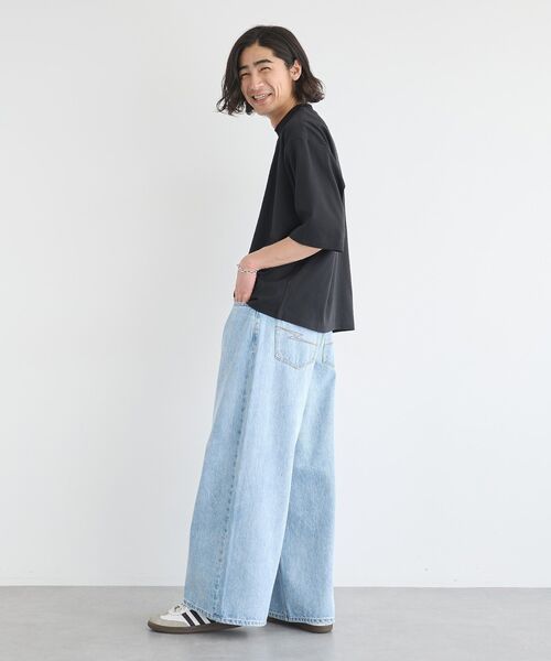 CRAFT STANDARD BOUTIQUE（クラフトスタンダードブティック）の「デニムバギーパンツ（デニムパンツ・メンズ・ブラック/ライトブルー・M/L/XL）」の17枚目の写真