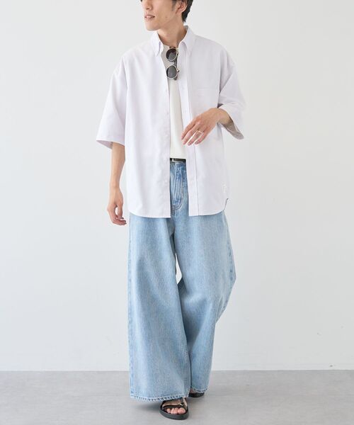 CRAFT STANDARD BOUTIQUE（クラフトスタンダードブティック）の「デニムバギーパンツ（デニムパンツ・メンズ・ブラック/ライトブルー・M/L/XL）」の20枚目の写真