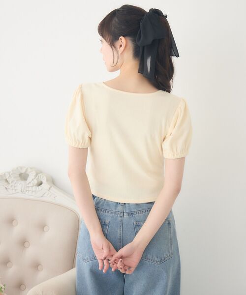 ems excite(エムズエキサイト)の「ボレロレイヤード風CT(Tシャツ/カットソー・レディース・イエロー/ブルー/ナチュラル・FREE)」の8枚目の写真