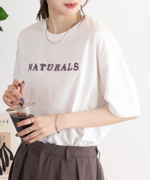 BRODIAEA 歯ブラシ加工カラフルロゴ半袖Tシャツ