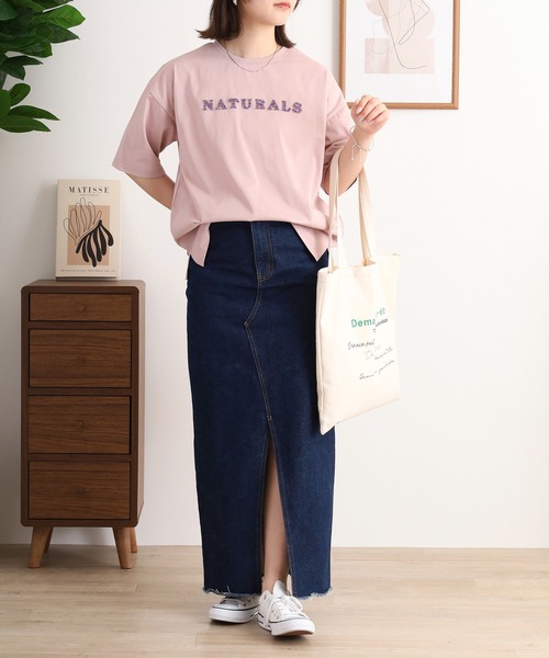 BRODIAEA(ブローディア)の「BRODIAEA 歯ブラシ加工カラフルロゴ半袖Tシャツ(Tシャツ/カットソー・レディース・グレイッシュベージュ/オフホワイト/ピンク/ブラック・40)」の20枚目の写真