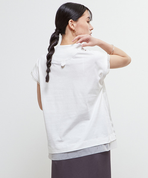 SOFFITTO(ソフィット)の「【AULA AILA別注】MILITARY T-SHIRT(Tシャツ/カットソー・レディース・チャコールグレー/ホワイト・FREE)」の5枚目の写真
