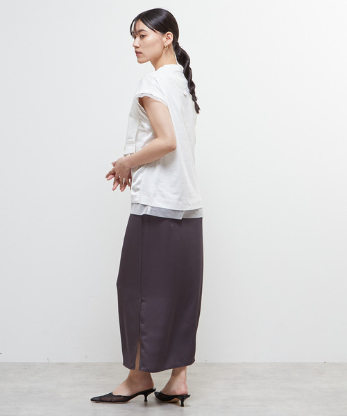 SOFFITTO(ソフィット)の「【AULA AILA別注】MILITARY T-SHIRT(Tシャツ/カットソー・レディース・チャコールグレー/ホワイト・FREE)」の10枚目の写真
