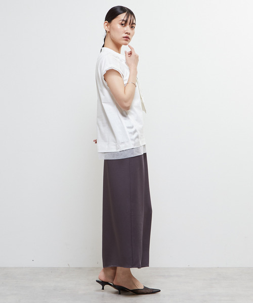 SOFFITTO(ソフィット)の「【AULA AILA別注】MILITARY T-SHIRT(Tシャツ/カットソー・レディース・チャコールグレー/ホワイト・FREE)」の11枚目の写真