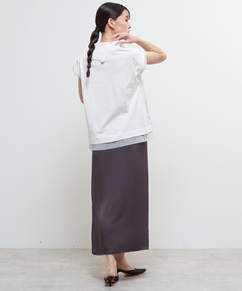 SOFFITTO(ソフィット)の「【AULA AILA別注】MILITARY T-SHIRT(Tシャツ/カットソー・レディース・チャコールグレー/ホワイト・FREE)」の13枚目の写真