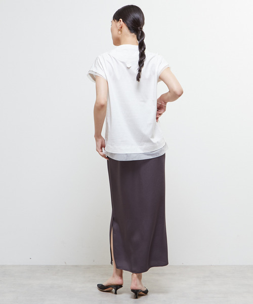 SOFFITTO(ソフィット)の「【AULA AILA別注】MILITARY T-SHIRT(Tシャツ/カットソー・レディース・チャコールグレー/ホワイト・FREE)」の14枚目の写真