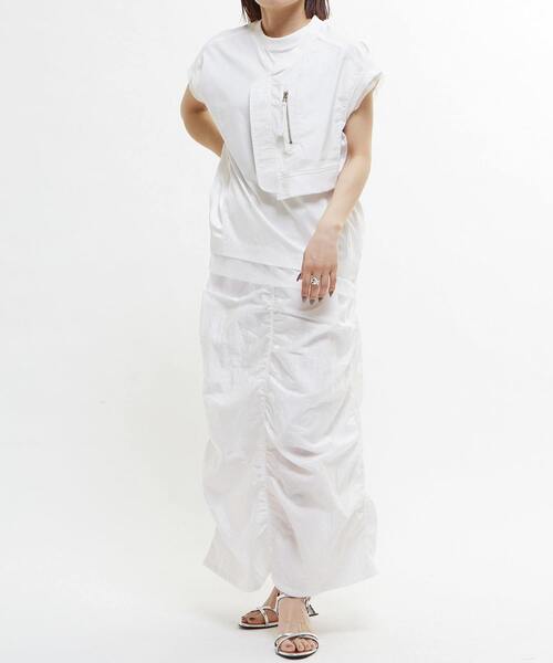 SOFFITTO(ソフィット)の「【AULA AILA別注】MILITARY T-SHIRT(Tシャツ/カットソー・レディース・チャコールグレー/ホワイト・FREE)」の15枚目の写真