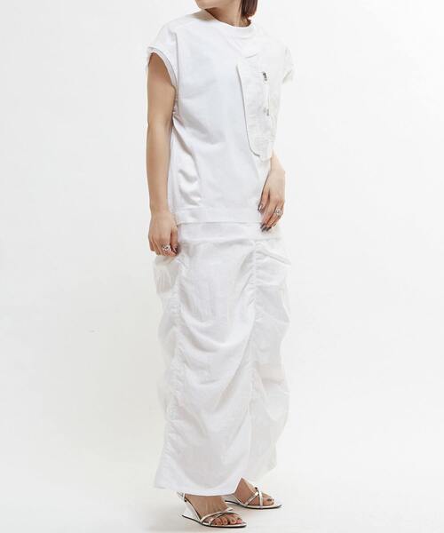 SOFFITTO(ソフィット)の「【AULA AILA別注】MILITARY T-SHIRT(Tシャツ/カットソー・レディース・チャコールグレー/ホワイト・FREE)」の16枚目の写真