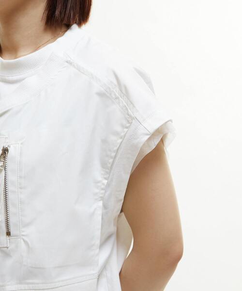 SOFFITTO(ソフィット)の「【AULA AILA別注】MILITARY T-SHIRT(Tシャツ/カットソー・レディース・チャコールグレー/ホワイト・FREE)」の21枚目の写真