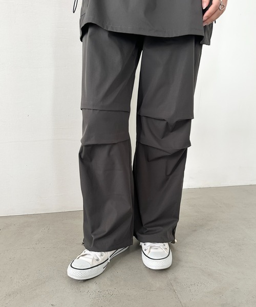 CLEA（クレア）の「レイヤードスカート付きナイロンパンツ（カーゴパンツ・レディース・ブラック/チャコールグレー・FREE）」の14枚目の写真