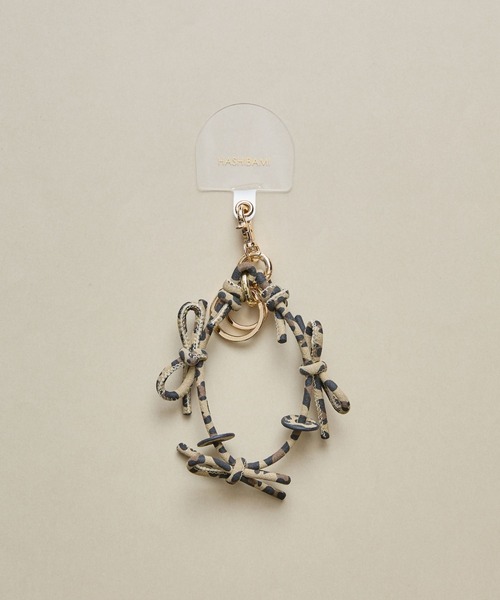 HASHIBAMI（ハシバミ）の「【HASHIBAMI】リボン レオパード スマホハンドストラップ（スマホグッズ・レディース・レオパード・FREE）」の5枚目の写真