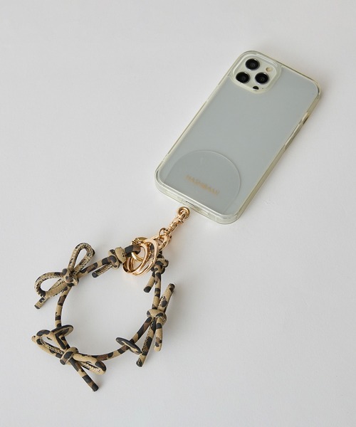 HASHIBAMI（ハシバミ）の「【HASHIBAMI】リボン レオパード スマホハンドストラップ（スマホグッズ・レディース・レオパード・FREE）」の8枚目の写真