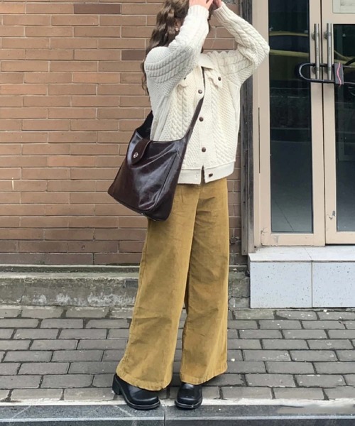 LA VORAGINE(ラ ヴォラジネ)の「大容量スクエアショルダーバッグ/トートバッグ(ショルダーバッグ・レディース・ブラック/ブラウン・FREE)」の14枚目の写真