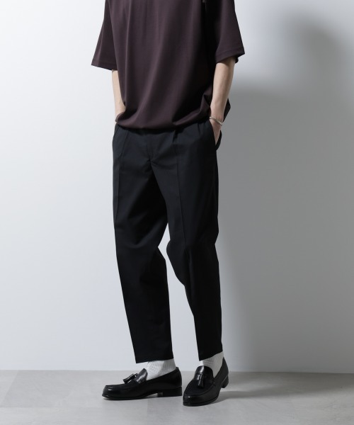 NANO universe(ナノユニバース)の「サイドシャーリング リネンパンツ(その他パンツ・メンズ・ブラック/グレー/ネイビー・S/M/L)」の2枚目の写真