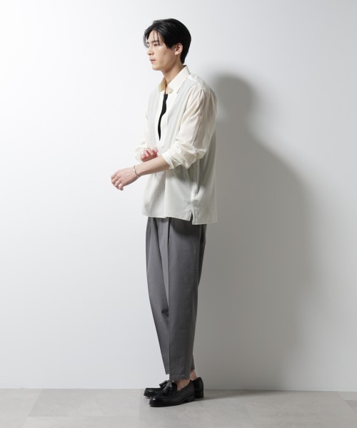 NANO universe(ナノユニバース)の「サイドシャーリング リネンパンツ(その他パンツ・メンズ・ブラック/グレー/ネイビー・S/M/L)」の14枚目の写真