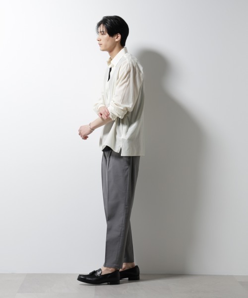 NANO universe(ナノユニバース)の「サイドシャーリング リネンパンツ(その他パンツ・メンズ・ブラック/グレー/ネイビー・S/M/L)」の15枚目の写真