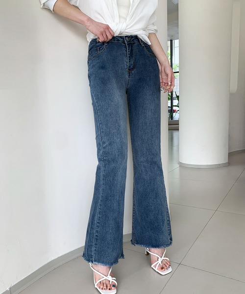 IRO★BERRY RUFFLE DENIM 裾フレアデニムパンツ s-l400.jpg