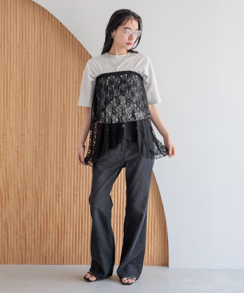 LOWRYS FARM（ローリーズファーム）の「マルチWAYレーススカート　497453（スカート・レディース・ホワイト/ブラック・FREE）」の7枚目の写真