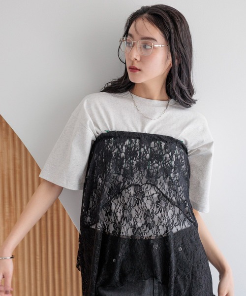 LOWRYS FARM（ローリーズファーム）の「マルチWAYレーススカート　497453（スカート・レディース・ホワイト/ブラック・FREE）」の8枚目の写真