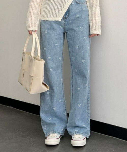 REBALANCE(リバランス)の「リボンデニムパンツ(デニムパンツ・レディース・A・SMALL/MEDIUM/LARGE)」の2枚目の写真