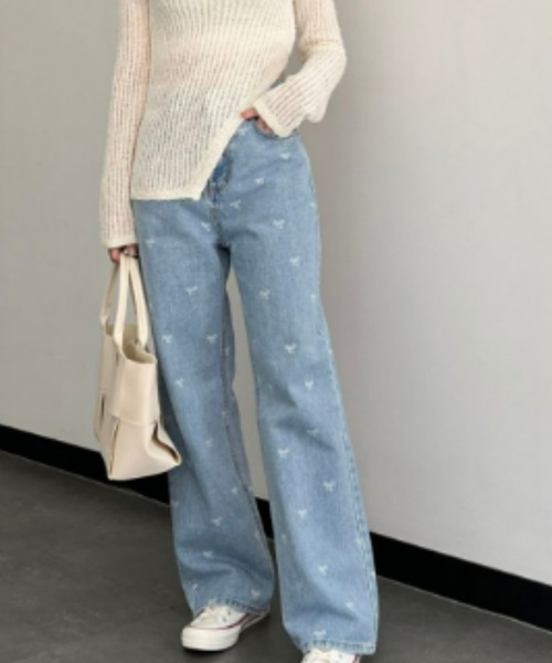 REBALANCE(リバランス)の「リボンデニムパンツ(デニムパンツ・レディース・A・SMALL/MEDIUM/LARGE)」の3枚目の写真
