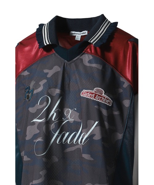 【JADED LONDON】Touchdown Collar Football Shirt※送関込 TOUCHDOWN COLLAR FOOTBALL SHIRT（Tシャツ/カットソー）｜Jaded