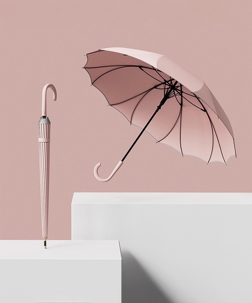 aimoha（アイモハ）の「花びらフレームのジャンプ傘（長傘・レディース・ブラック/ライトベージュ/パープル/グリーン/ピンク・FREE）」の5枚目の写真