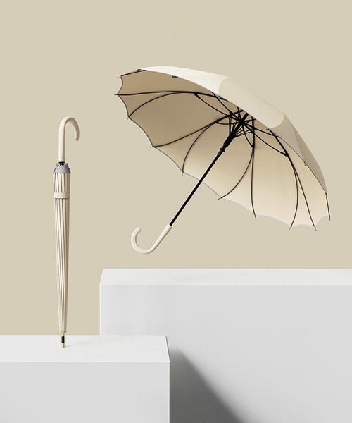 aimoha（アイモハ）の「花びらフレームのジャンプ傘（長傘・レディース・ブラック/ライトベージュ/パープル/グリーン/ピンク・FREE）」の3枚目の写真