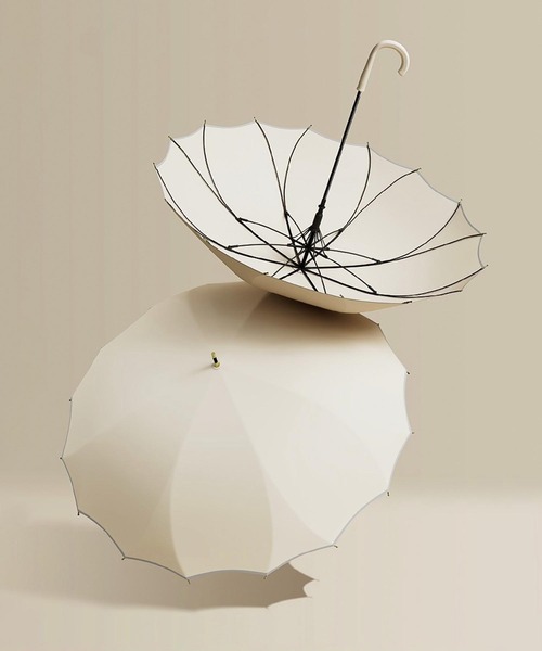 aimoha（アイモハ）の「花びらフレームのジャンプ傘（長傘・レディース・ブラック/ライトベージュ/パープル/グリーン/ピンク・FREE）」の7枚目の写真