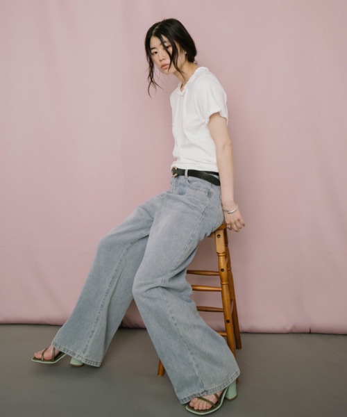 DRWCYS（ドロシーズ）の「ワイドレッグデニムパンツ（デニムパンツ・レディース・ブルー・SMALL/MEDIUM）」の9枚目の写真